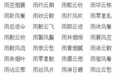 雨字开头的成语有哪些,雨字成语概览