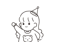 少女的图片简笔画,少女简笔画中的梦幻与活力